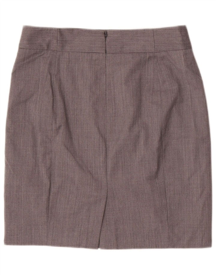 Saia lápis feminina J. Crew EUA 6 médio W30 lã cinza
