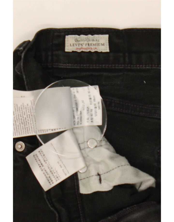 Jeans femininos Levi's Slim W32 L27 algodão preto