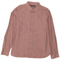 Camisa masculina French Connection 2XL algodão manchado rosa