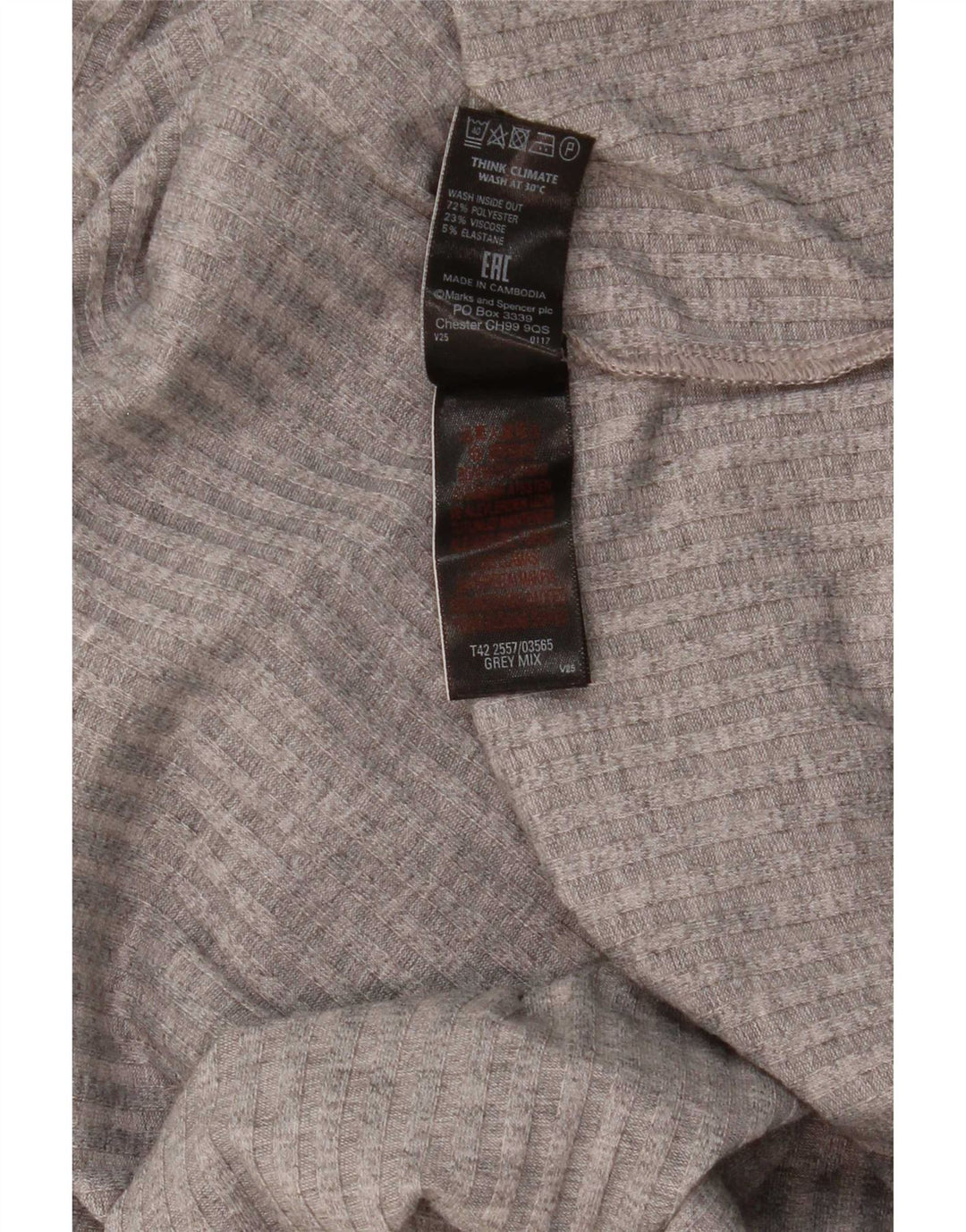 Vestido feminino Marks & Spencer sem mangas, UK 16, grande, cinza, poliéster