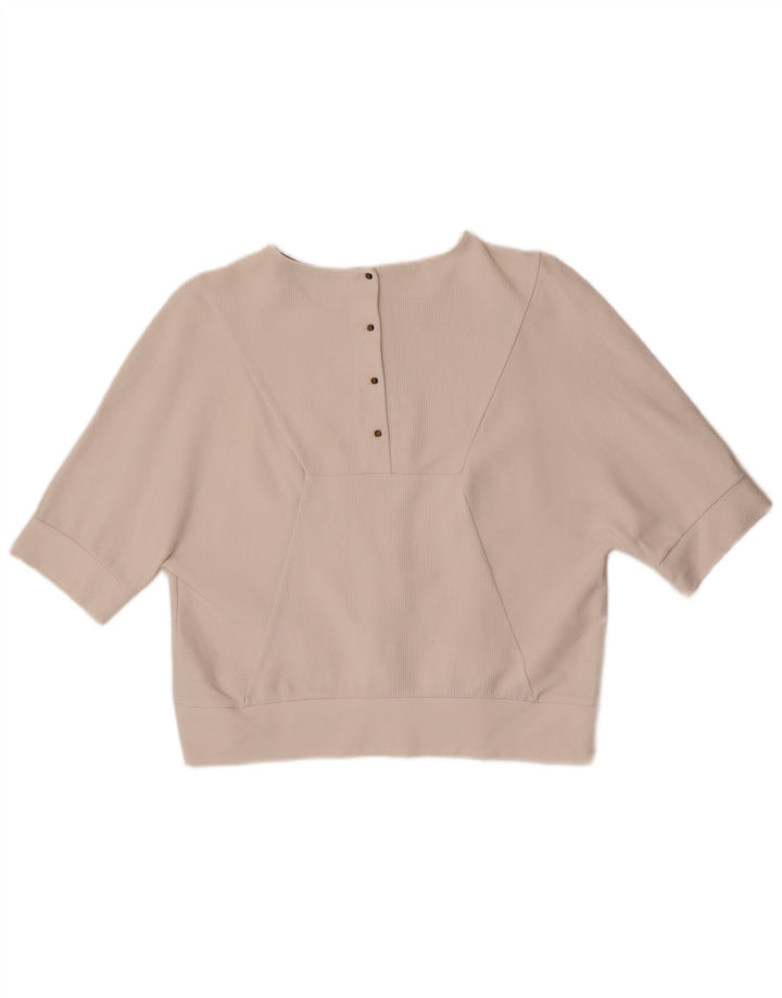 Blusa feminina Zara Top UK 14 algodão branco médio