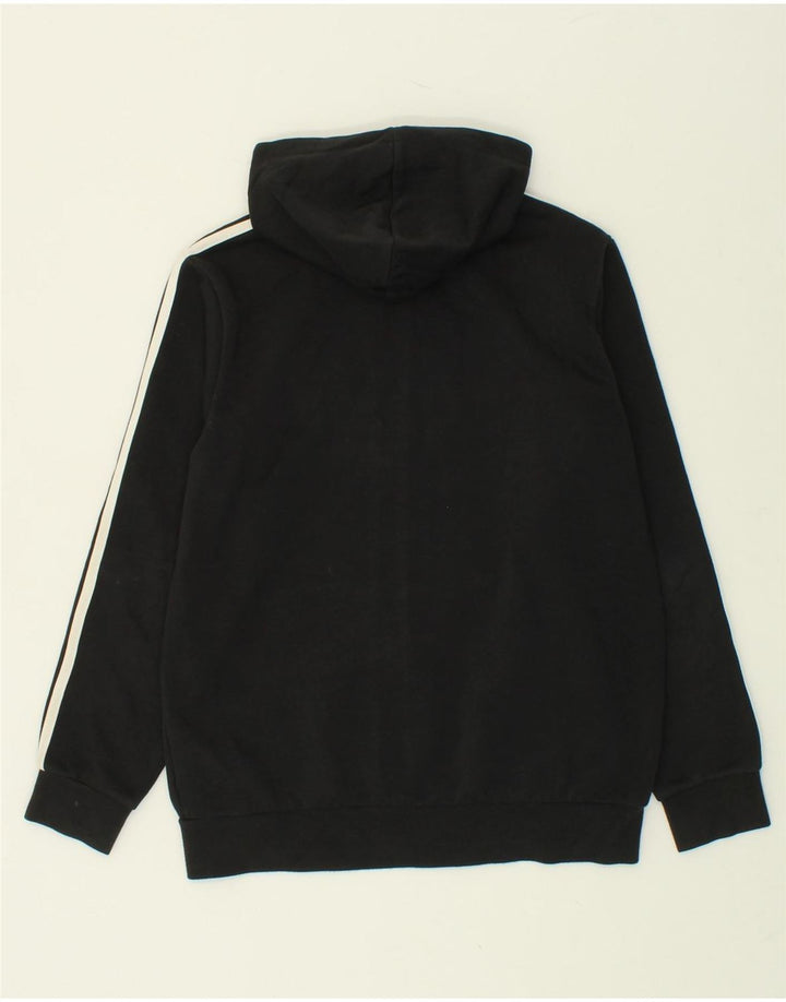 ADIDAS Boys Zip Hoodie Sweater 13-14 Years Black Cotton Vintage Adidas and Second-Hand Adidas from Messina Hembry 