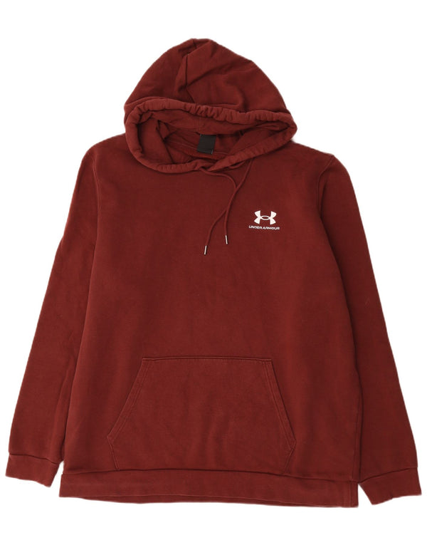 Under Armour Mens Hoodie Jumper XL Algodão Borgonha