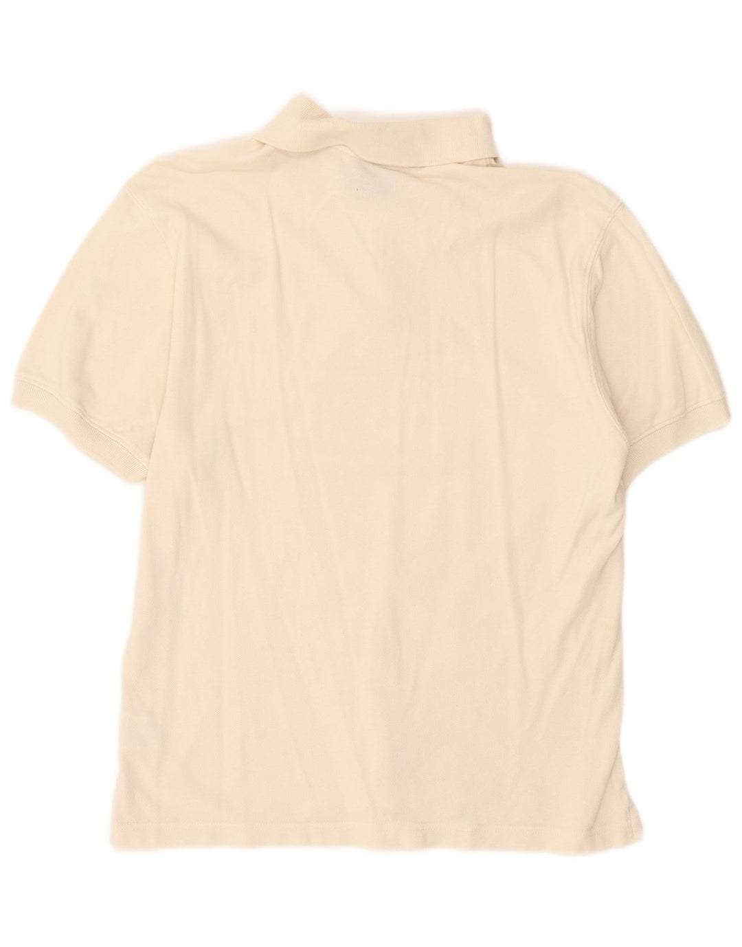 Camisa polo masculina Champion pequena de algodão off white