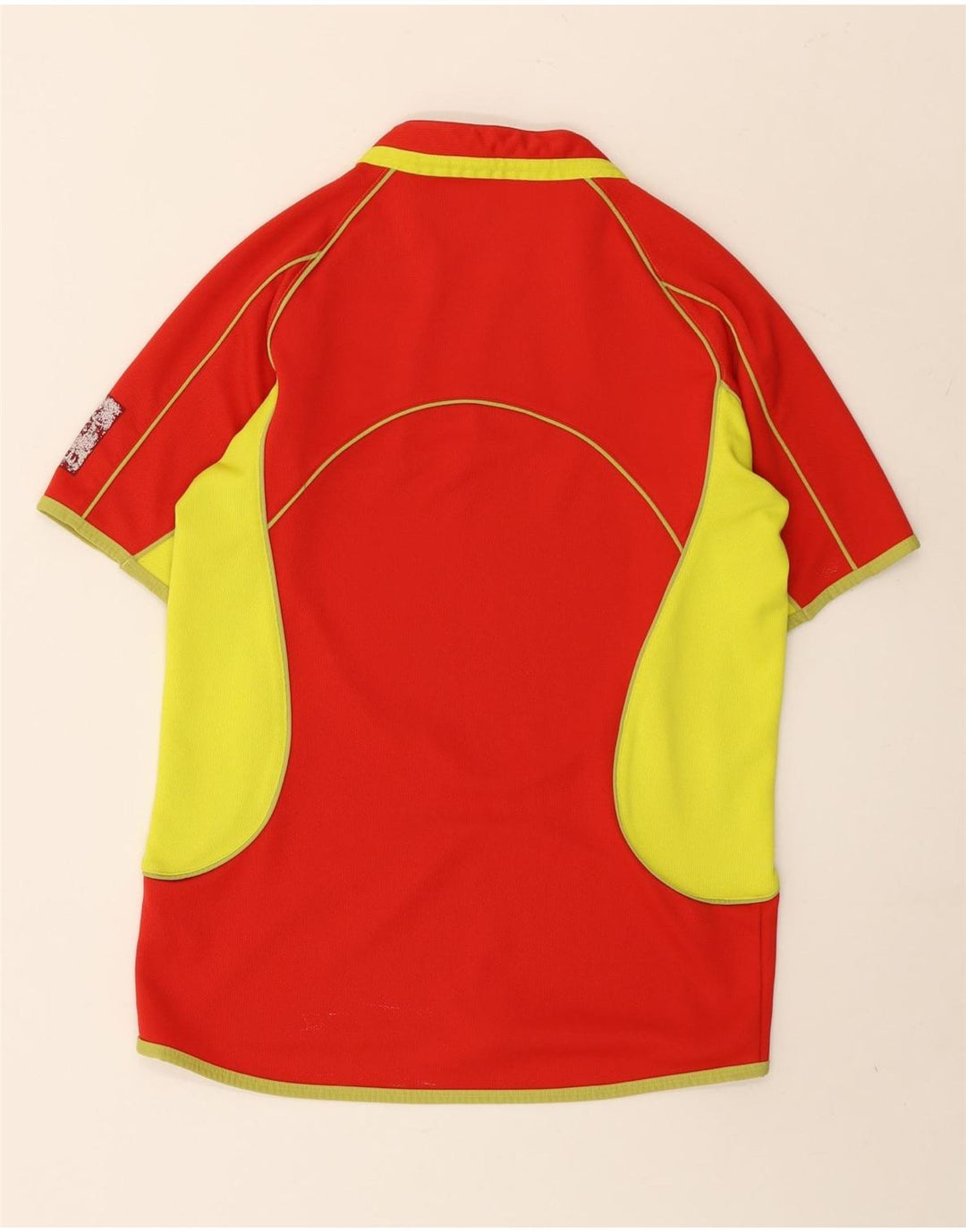 Camiseta gráfica masculina Canterbury Top médio vermelho colorblock