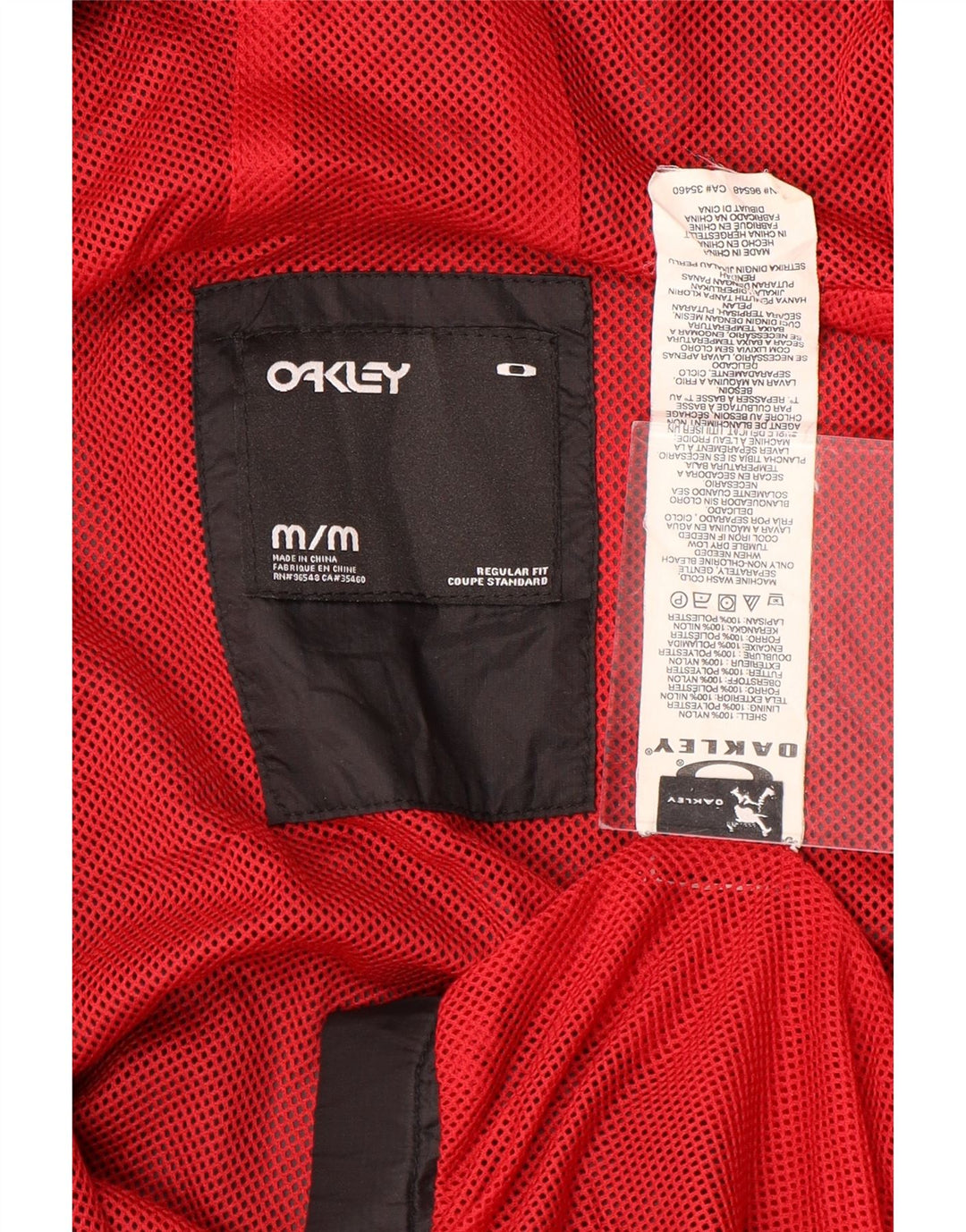 Jaqueta de chuva masculina Oakley com capuz regular fit UK 38 médio preto nylon