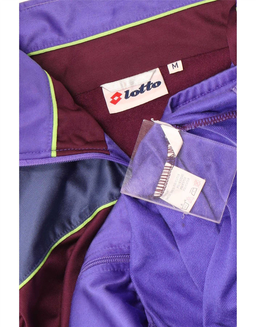 Lotto Mens Graphic Tracksuit Top Jacket Médio Roxo Colorblock Poliéster