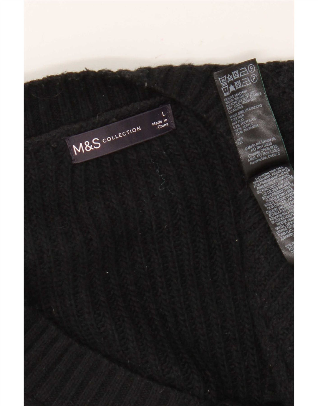 Regata masculina Marks & Spencer com colete grande de poliéster preto