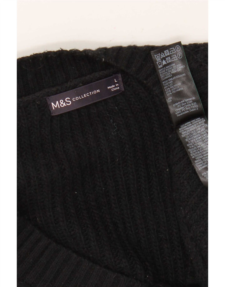 Regata masculina Marks & Spencer com colete grande de poliéster preto