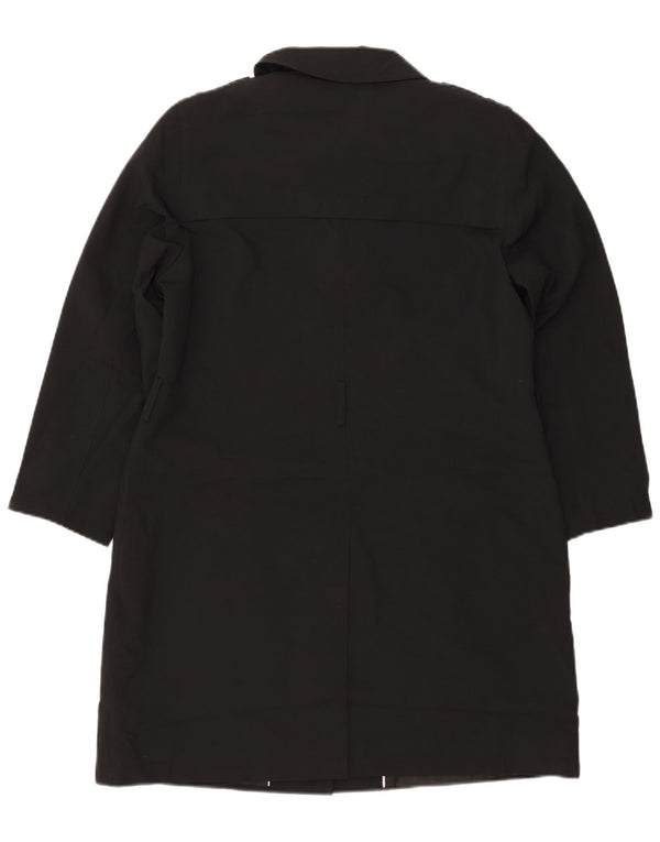 Casaco impermeável feminino MARKS & SPENCER UK 14 grande poliéster preto
