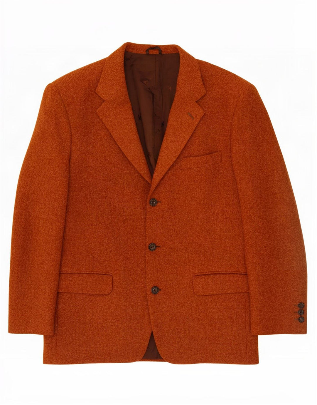 Jaqueta Blazer Masculina Brooksfield com 3 Botões IT 48 Lã Marrom Médio