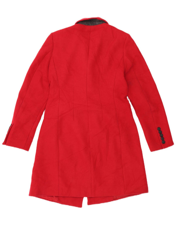 Casaco feminino oversized com peito duplo Marks & Spencer Reino Unido 10 pequeno vermelho