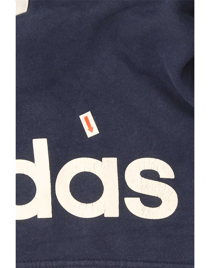 Shorts esportivos gráficos masculinos Adidas médio algodão azul marinho