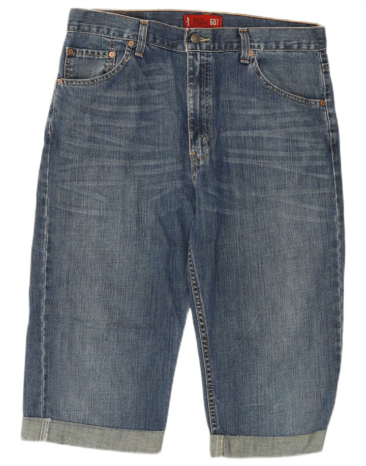 Shorts jeans feminino Levi's 607 Regular W34 grande azul