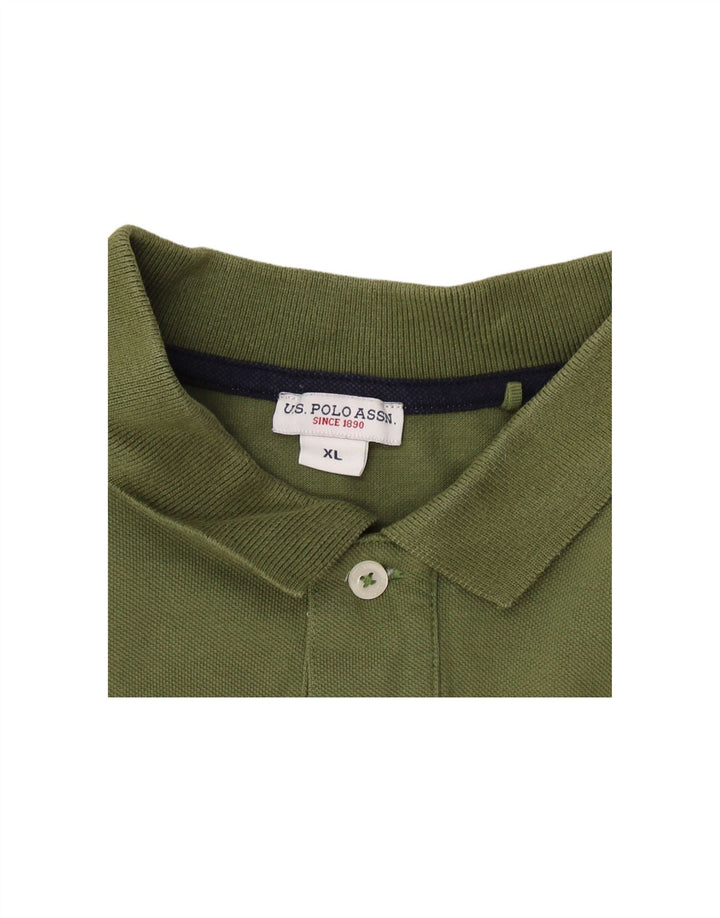 ASSN POLO DOS EUA. Camisa Polo Masculina XL Algodão Cáqui