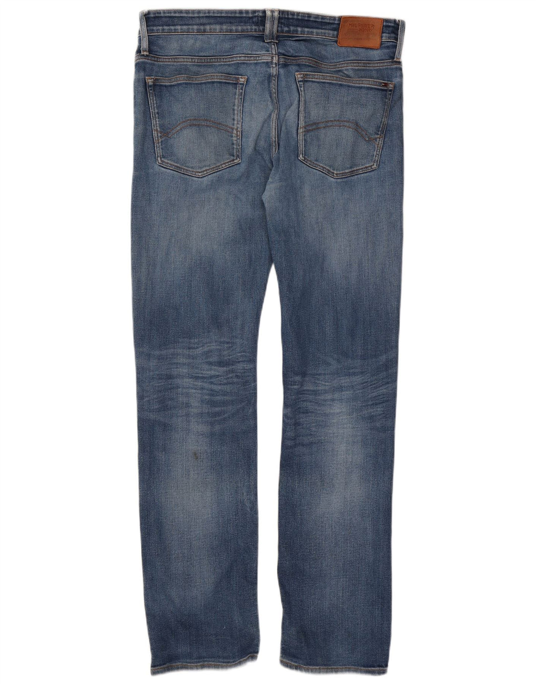 Jeans retos masculinos Tommy Hilfiger W36 L34 algodão azul