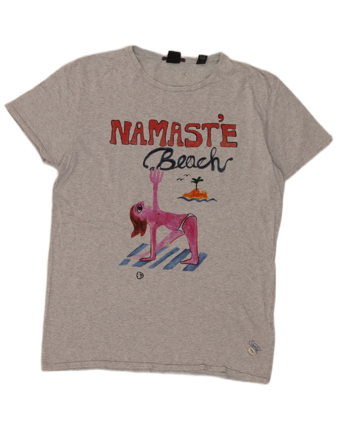 SCOTCH & SODA Camiseta gráfica masculina Top algodão cinza médio