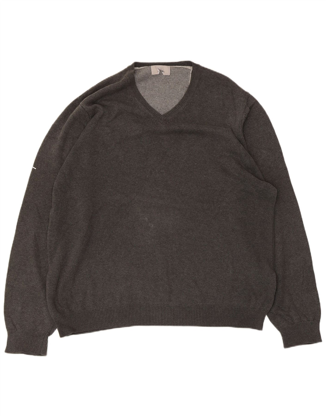 Suéter masculino Marks & Spencer com decote em V XL algodão cinza