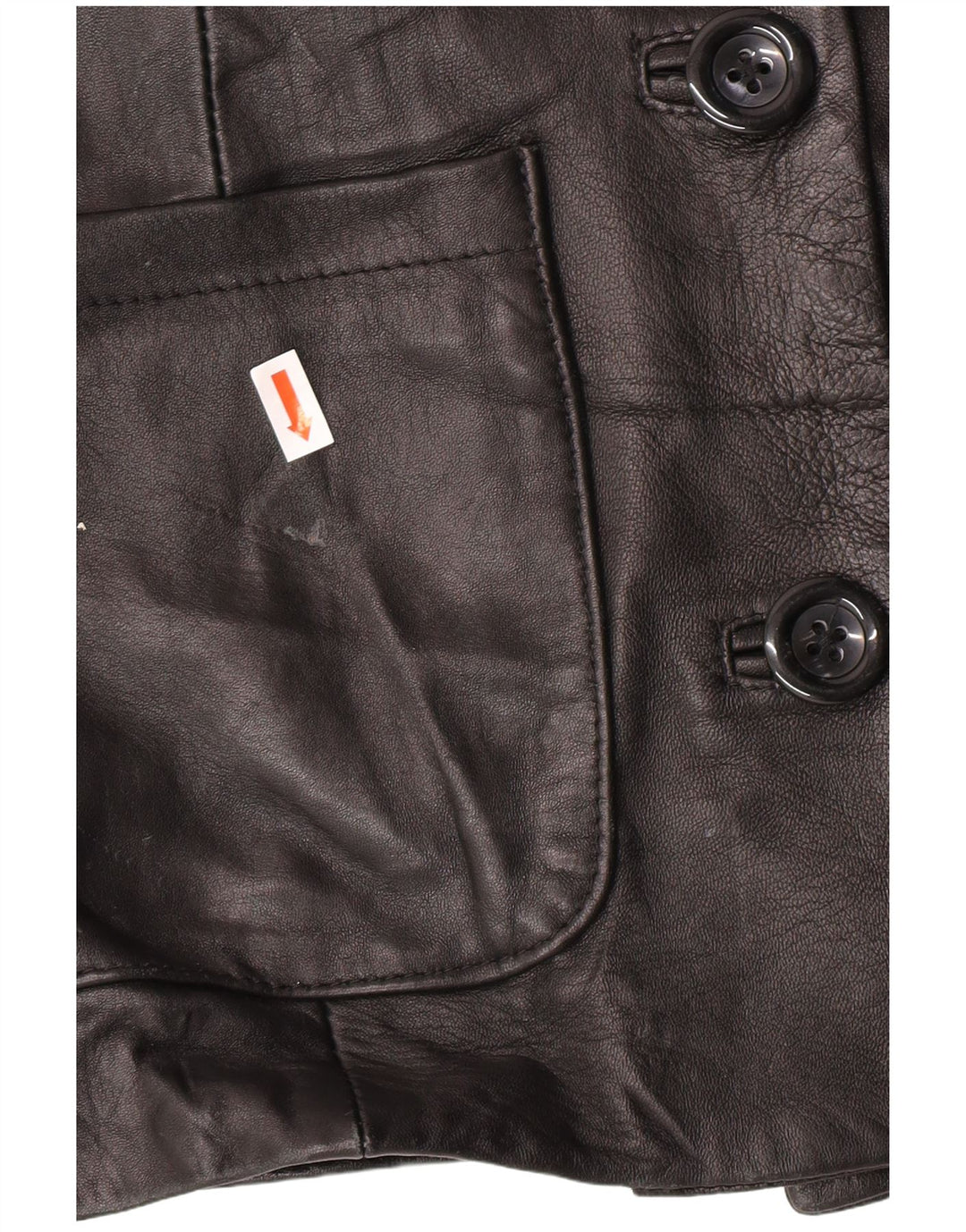Jaqueta de couro feminina vintage IT 44 médio preto clássico