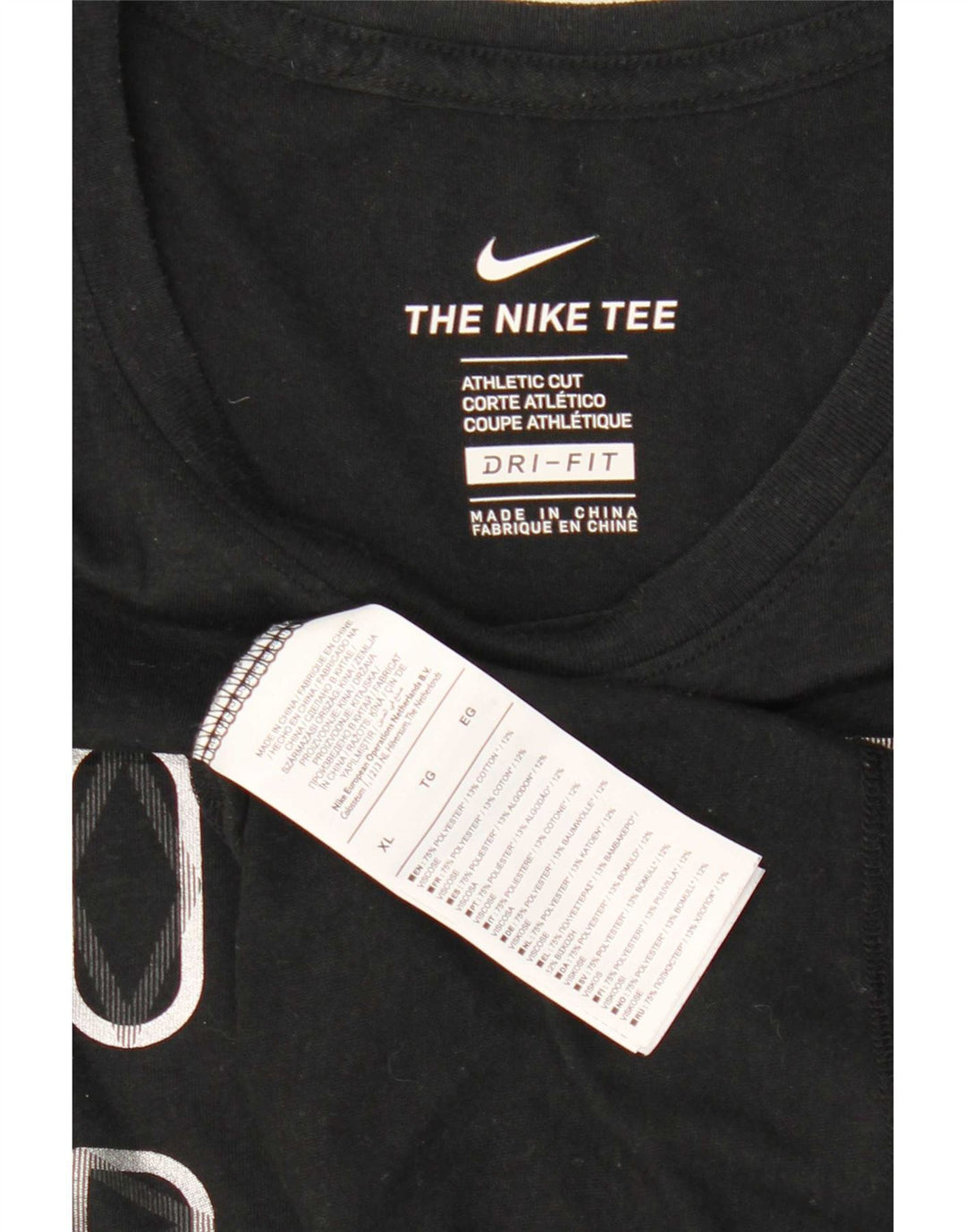 Camiseta Nike Masculina Dri Fit Graphic Top XL Preto Poliéster