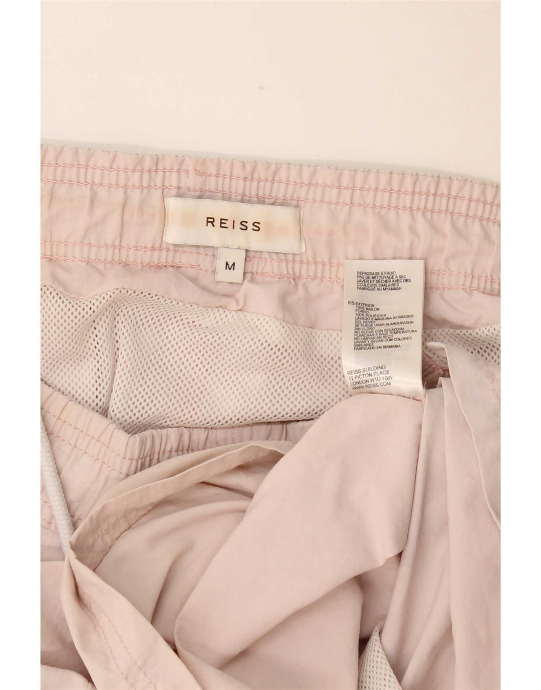 Shorts de natação masculino Reiss médio rosa nylon