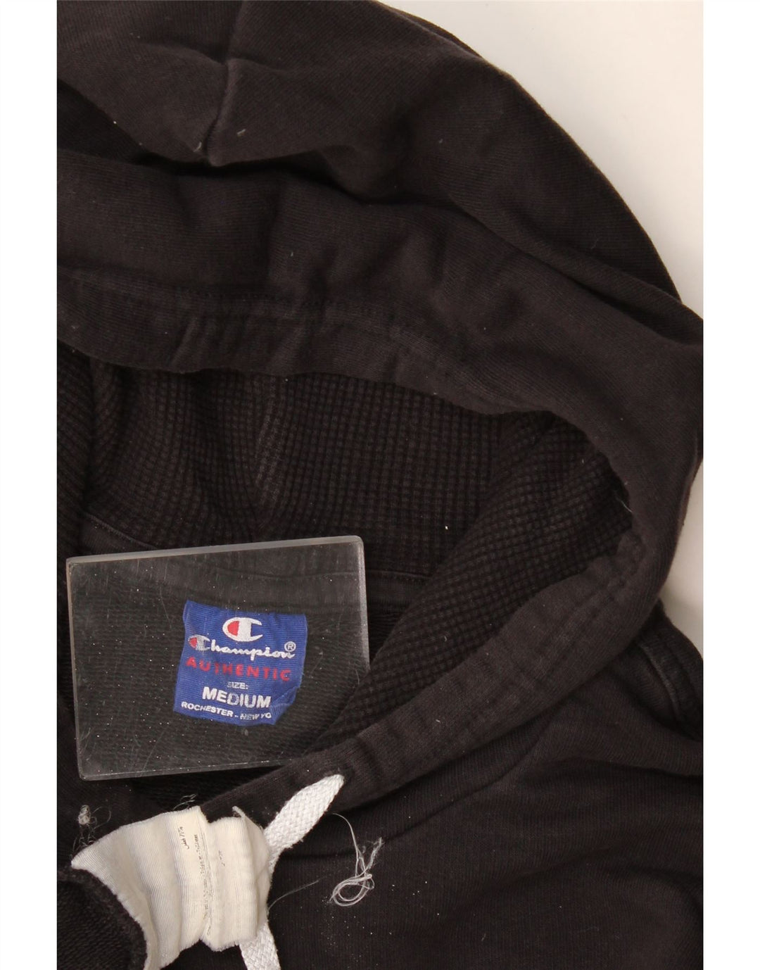 Jumper com capuz gráfico masculino Champion médio algodão preto
