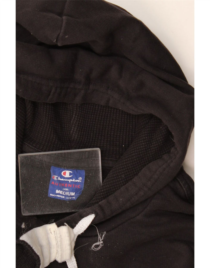 Jumper com capuz gráfico masculino Champion médio algodão preto