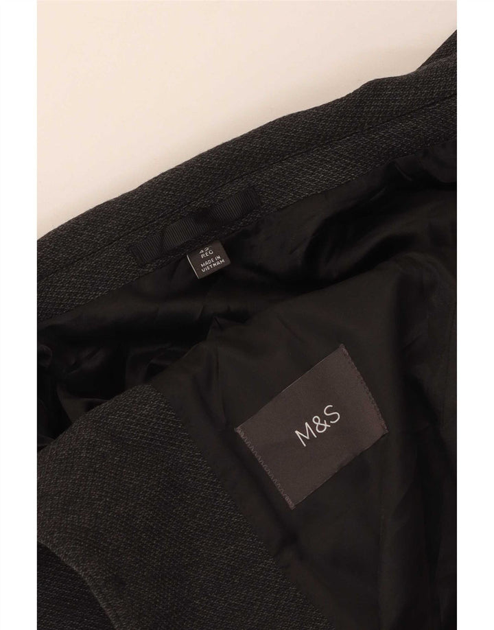 Jaqueta blazer masculina de 2 botões Marks & Spencer Reino Unido 42 grande cinza