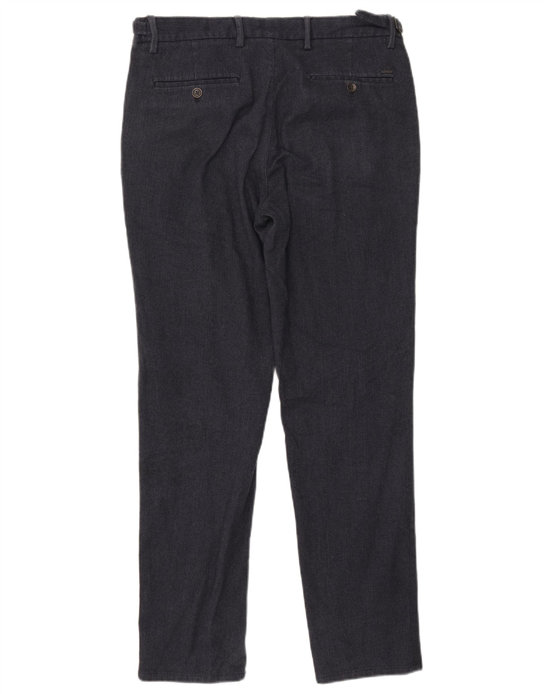 Calça Chino Masculina Massimo Dutti EU 42 Grande W32 L30 Azul Marinho Espinha de Peixe