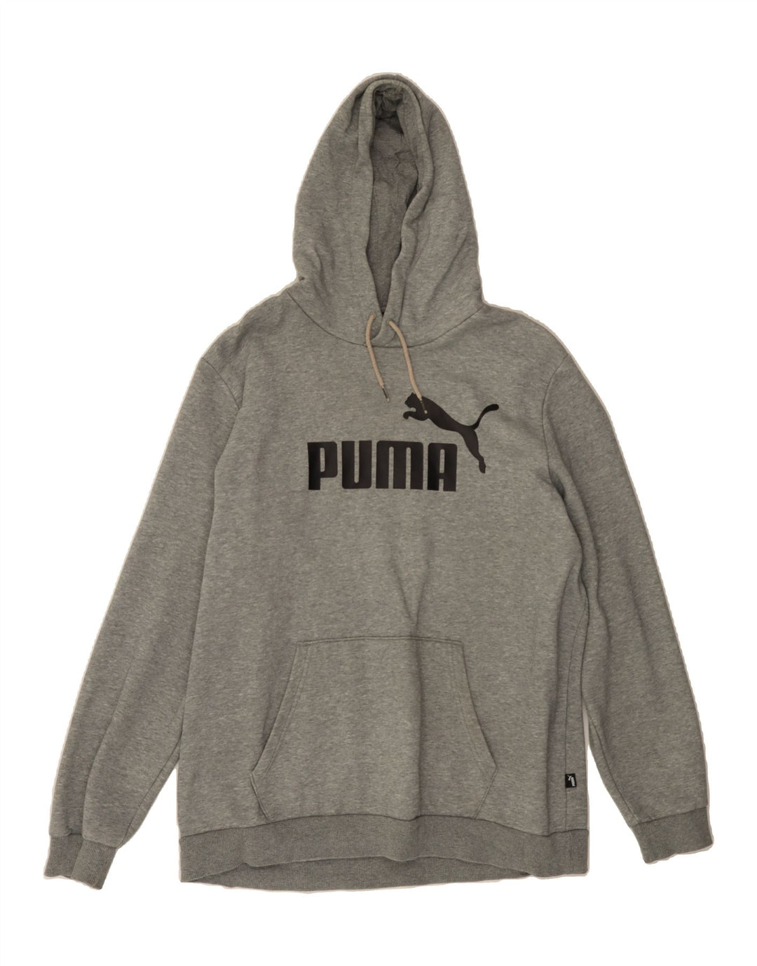 PUMA Mens Graphic Hoodie Jumper Large Grey Cotton Vintage Puma and Second-Hand Puma from Messina Hembry 