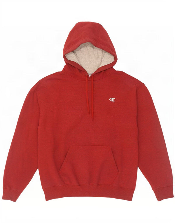 Champion masculino moletom com capuz XL algodão vermelho