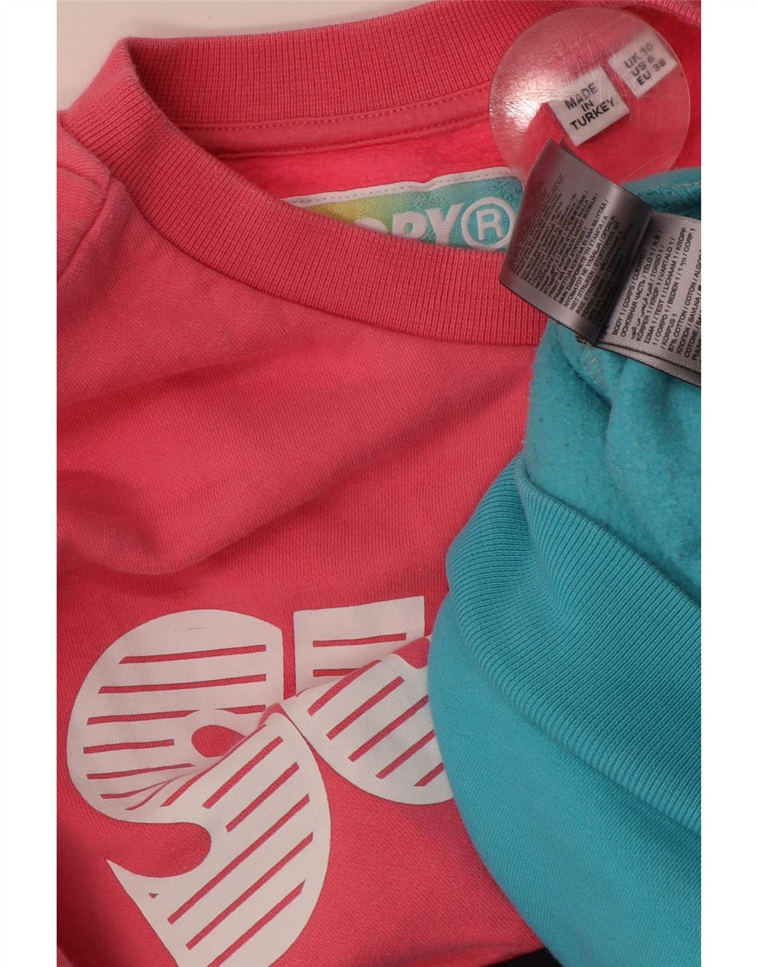 SUPERDRY Suéter feminino superdimensionado UK 10 pequeno multicolorido