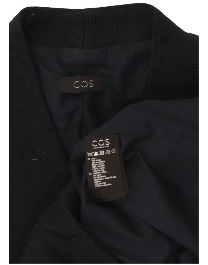 Jaqueta bomber feminina COS Reino Unido 14 grande lã azul marinho