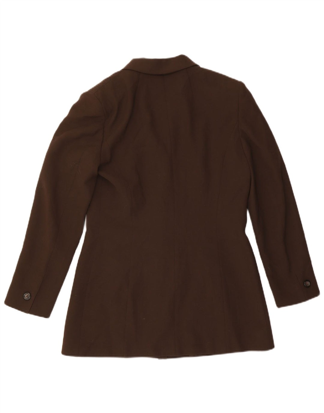 Jaqueta blazer feminina Marella de 4 botões Reino Unido 12 lã marrom médio clássico