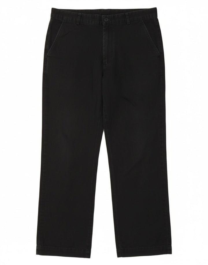 Calça Chino Reta Masculina GANT W35 L30 Algodão Preto Clássico