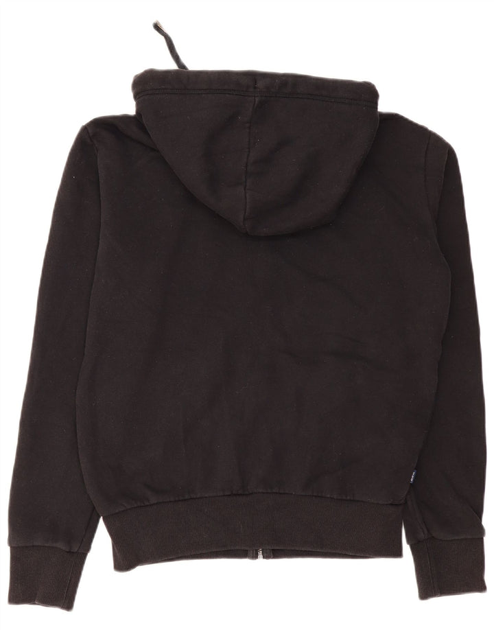 Suéter masculino Superdry com capuz e zíper pequeno algodão preto