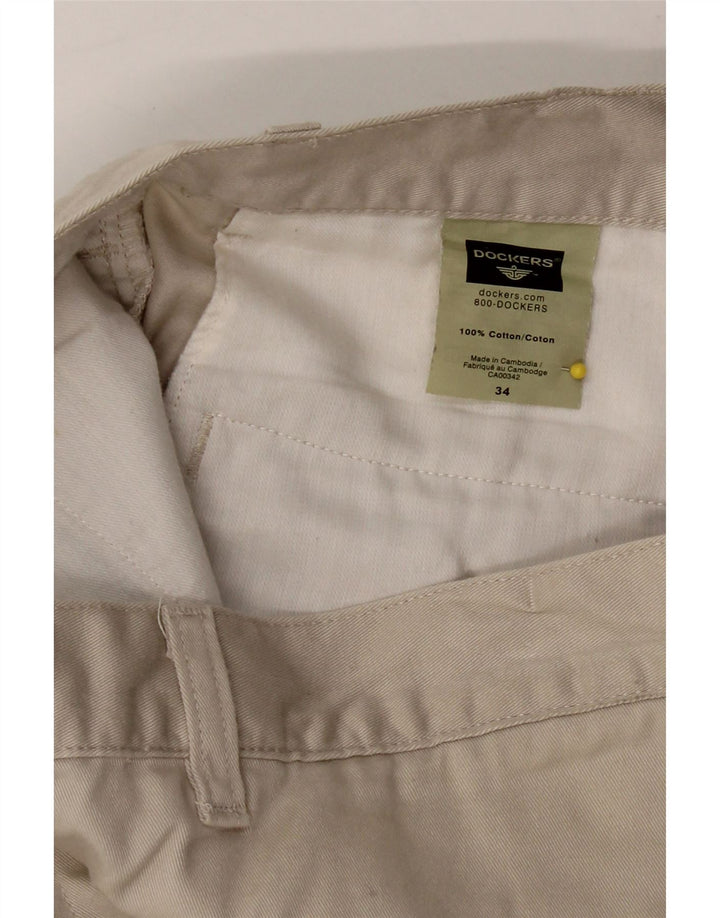 DOCKERS Mens Chino Shorts W34 Large Beige Cotton Vintage Dockers and Second-Hand Dockers from Messina Hembry 