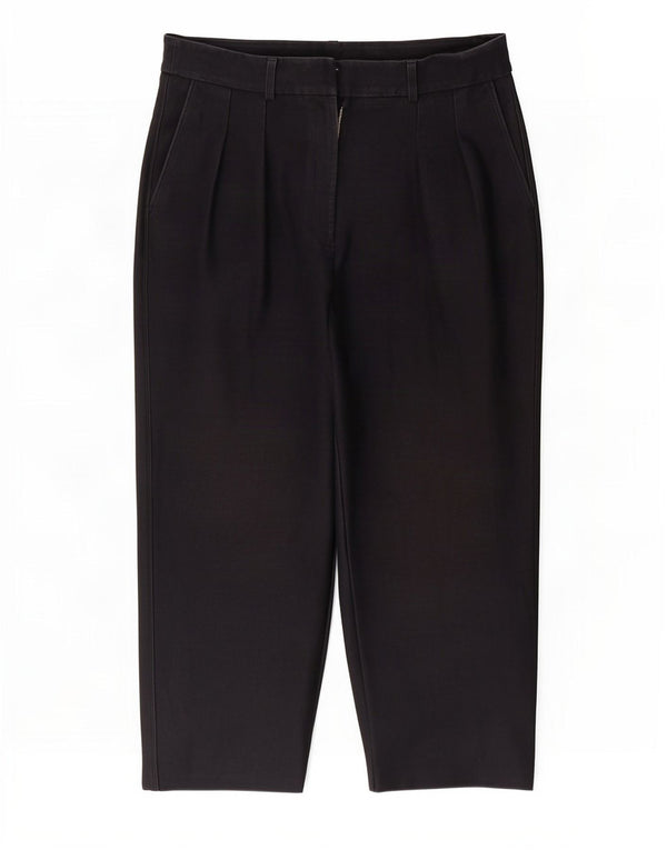 Calça Chino Feminina Marks & Spencer Crop Pegged Reino Unido 16 Grande W34 L24 Preta