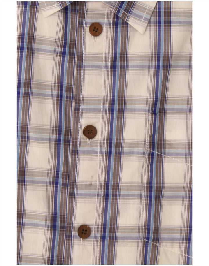 Camisa masculina de manga curta Berghaus de manga curta grande xadrez azul