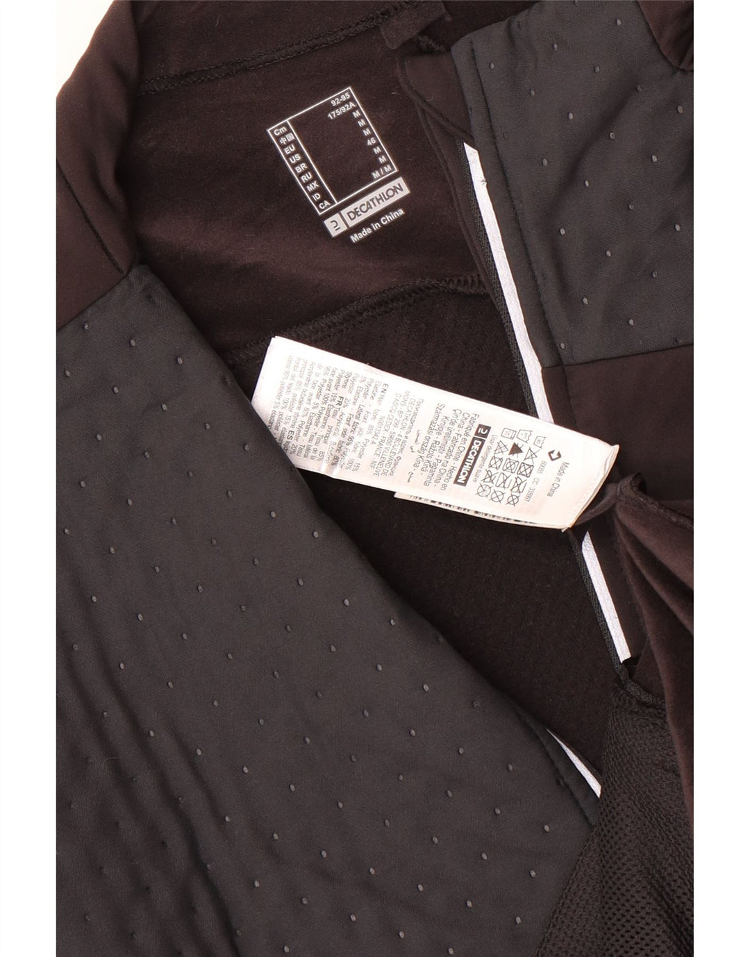 Casaco de treino masculino DECATHLON com bloco colorido marrom médio de poliéster