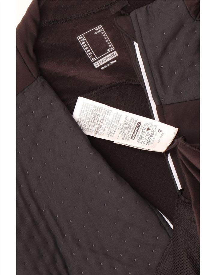 Casaco de treino masculino DECATHLON com bloco colorido marrom médio de poliéster