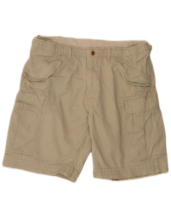 Polo Ralph Lauren Mens Cargo Shorts W36 Grande Algodão Bege