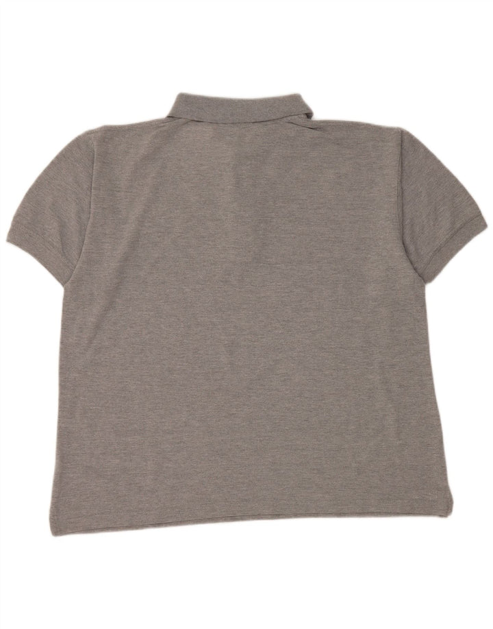 Camisa polo masculina Reebok grande algodão manchado cinza