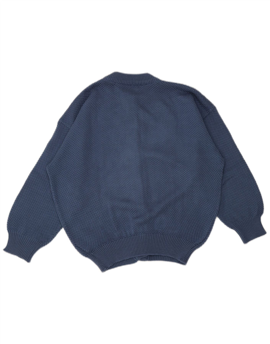 Suéter Cardigan Feminino Vintage IT 46 Grande Poliéster Azul