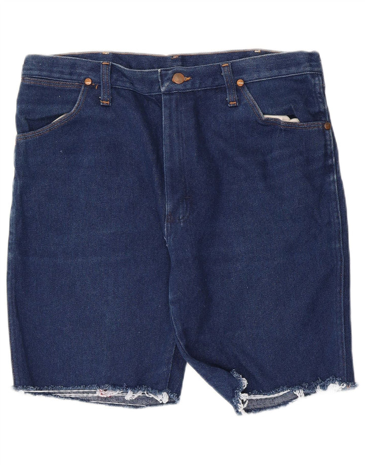 Wrangler Masculino W36 Grande Algodão Azul Marinho
