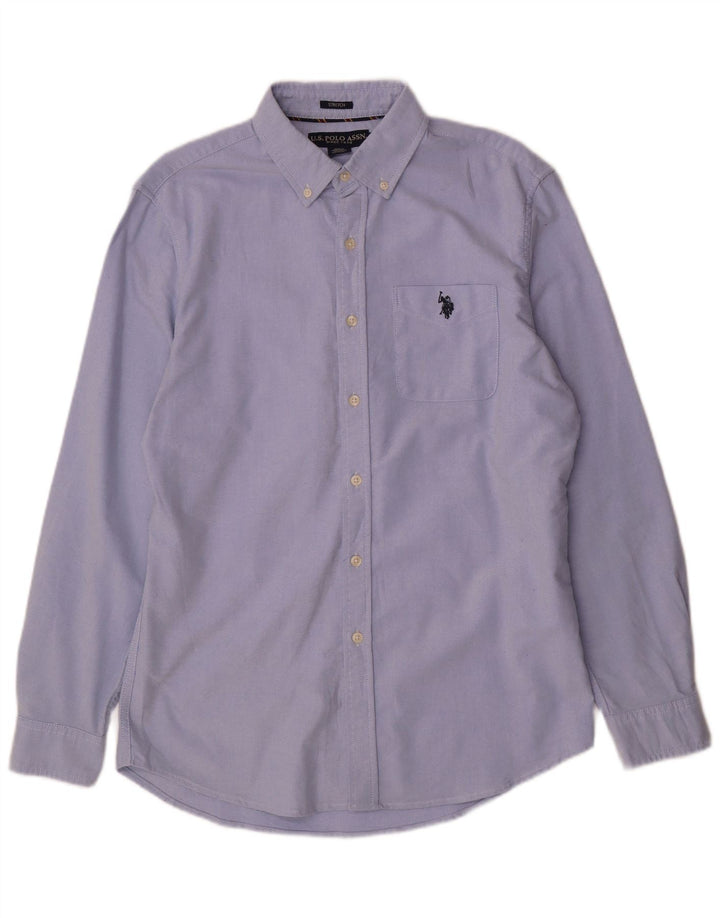 US Polo Assn. Camisa Masculina Algodão Azul Médio
