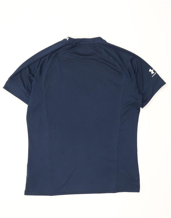 Camiseta masculina Under Armour Heat Gear Graphic Top XL azul marinho poliéster