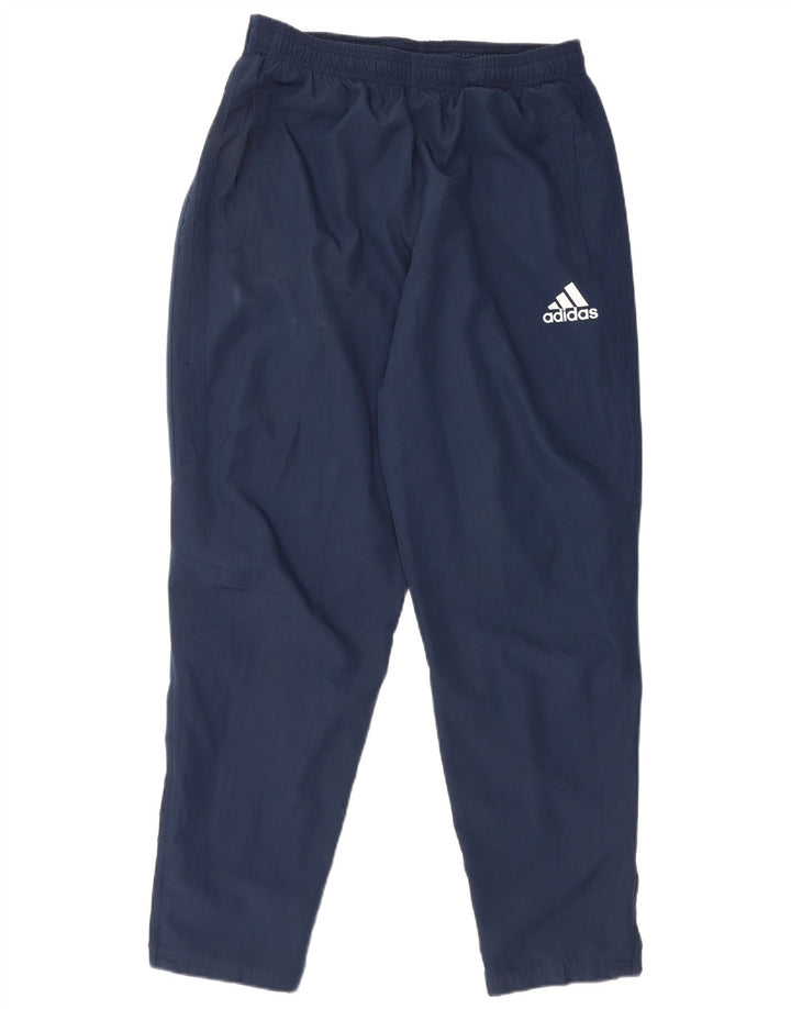 Calça Adidas Climalite Feminina UK 14 Grande Azul Marinho Poliéster