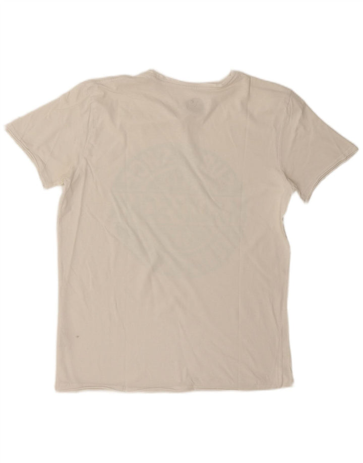 Camiseta gráfica masculina Maui and Sons Top médio algodão branco