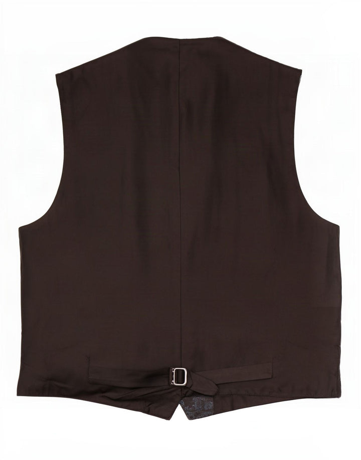 Colete gráfico masculino vintage grande poliéster preto